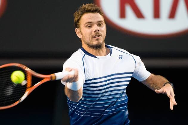 January 30, 2015: 4th seed Stanislas Wawrinka (SUI) in action in a Semifinals on day twelve of the 2015 Australian Open grand slam tennis tournament at Melbourne Park in Melbourne, Australia. : Australian Open JAN 30 - ZUMAc04_
