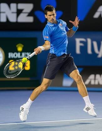 Novak Djokovic (SRB) Tennis - Australian Open 2015 - Grand Slam ATP Tennis Herren WTA Tennis Damen - Melbourne Olympic Park - Melbourne - Victoria - Australia - 30 January 2015.