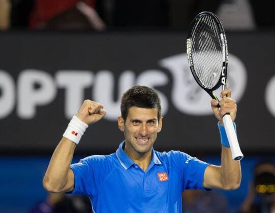 Novak Djokovic (SRB) Tennis - Australian Open 2015 - Grand Slam ATP Tennis Herren WTA Tennis Damen - Melbourne Olympic Park - Melbourne - Victoria - Australia - 30 January 2015.