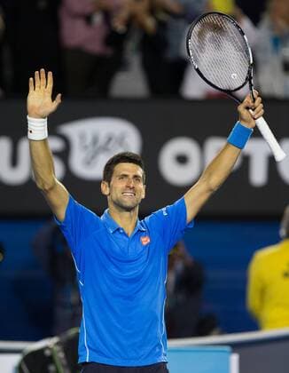 Novak Djokovic (SRB) Tennis - Australian Open 2015 - Grand Slam ATP Tennis Herren WTA Tennis Damen - Melbourne Olympic Park - Melbourne - Victoria - Australia - 30 January 2015.
