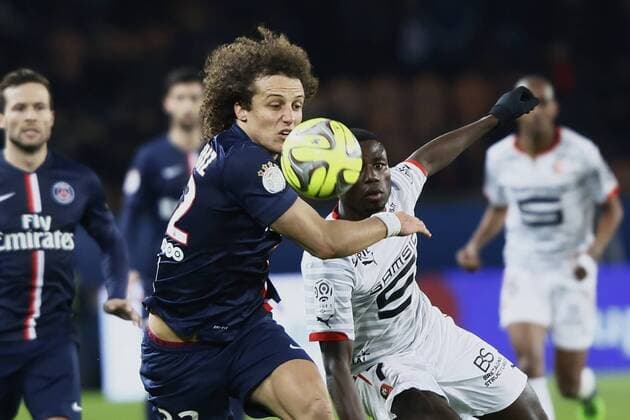 Paris St. Germain - Stade Rennes, French First league -- David Luiz 