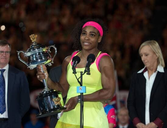 Serena Williams (USA) Tennis - Australian Open 2015 - Grand Slam ATP Tennis Herren WTA Tennis Damen - Melbourne Olympic Park - Melbourne - Victoria - Australia - 31 January 2015.