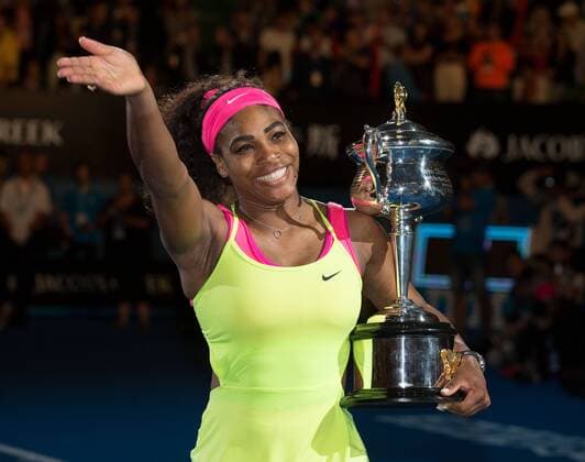 Serena Williams (USA) Tennis - Australian Open 2015 - Grand Slam ATP Tennis Herren WTA Tennis Damen - Melbourne Olympic Park - Melbourne - Victoria - Australia - 31 January 2015.