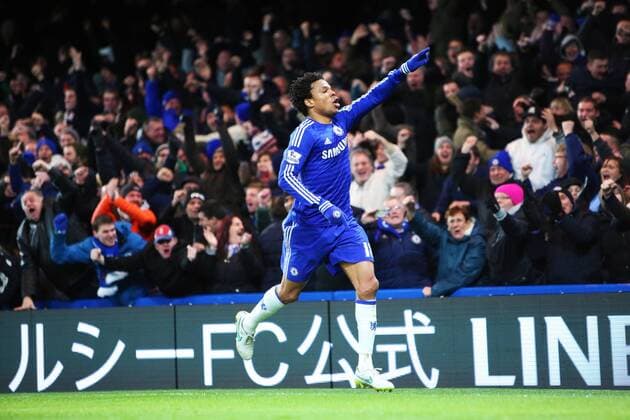 31.01.2015. London, England. Barclays Premier League. FC Chelsea vs. Manchester City. Chelsea forward Loic Remy (18) celebrates his first goal. xChakirxDahmanix  ActionPlus11593865