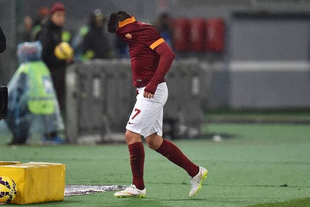 Infortunio Juan Manuel Iturbe Roma. Injured Serie A AS Rom - FC Empoli andreaxstaccioli