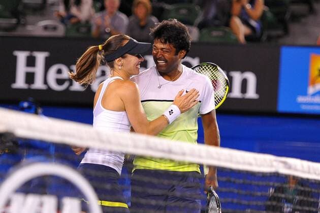 Martina Hingis (SUI) Leander Paes (IND) TENNIS : Australian Open 01 02 2015 TennisMagazinex 