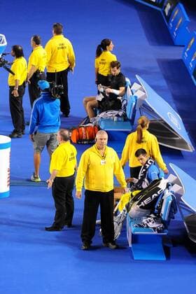 Novak Djokovic (SRB) Andy Murray (GBR) TENNIS : Australian Open - Finale - Melbourne - 01 02 2015 TennisMagazine Panoramlc 