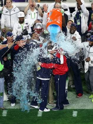01 February 2015: The New England Patriots celebrate at the end of the second half of Super Bowl XLIX between the Seattle Seahawks and the New England Patriots at University of Phoenix Stadium in Glendale, Az. The New England Patriots beat the Seattle Seahawks 28-24. NFL American Football Herren USA FEB 01 Super Bowl XLIX - Patriots v Seahawks Icon3171502013476 EDITORIAL USE ONLY