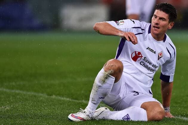 Aktuell Fußball, Italien, Coppa Italia, AS Rom - AC Florenz Mario Gomez Fiorentina Rom Coppa Italia AS Rom - ACF Fiorentina AC Florenz andreaxstaccioli