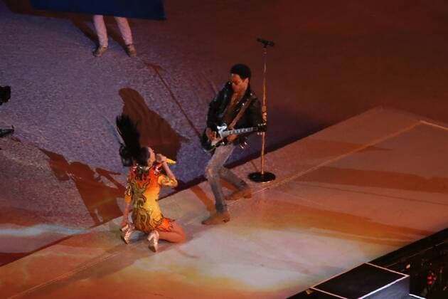 Halbzeitshow des Super Bowl XLIX mit Katy Perry und Lenny Kravitz - Super Bowl XLIX, Seattle Seahawks vs. New England Patriots, University of Phoenix Stadium, Phoenix