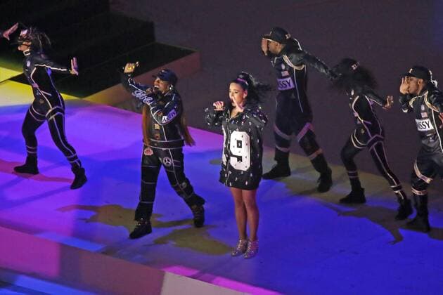 Halbzeitshow des Super Bowl XLIX mit Katy Perry und Missy Elliott - Super Bowl XLIX, Seattle Seahawks vs. New England Patriots, University of Phoenix Stadium, Phoenix
