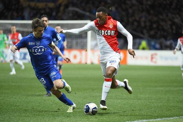 ANTHONY MARTIAL (mon) - Yannick CAHUZAC (bas) FOOTBALL : AS Monaco vs SC Bastia - Coupe de la Ligue - 04 02 2015 FEP 