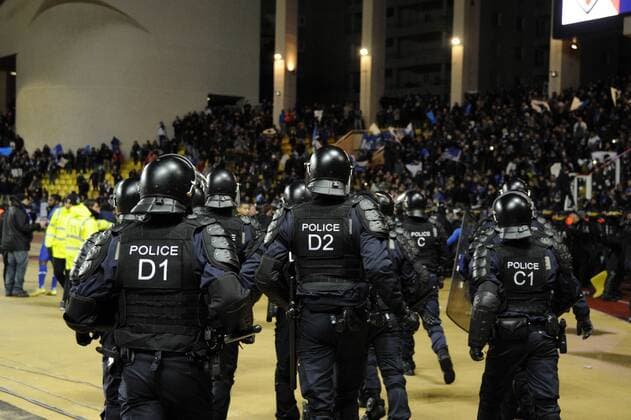 Polizei : AS Monaco vs SC Bastia - Coupe de la Ligue - 04 02 2015 FEP 