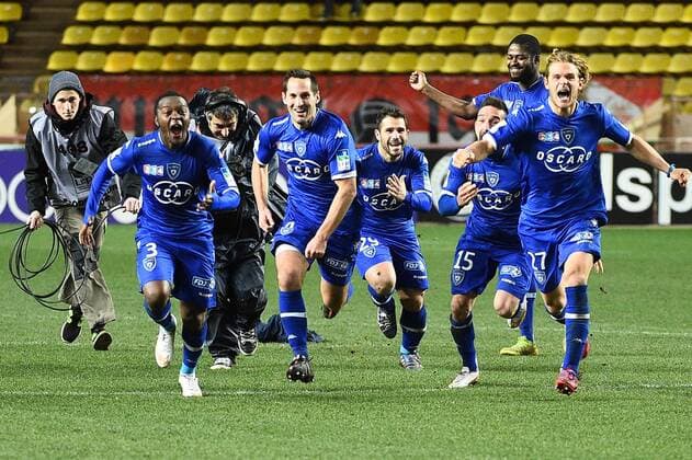 EQUIPE DE FOOTBALL DE BASTIA - ATTITUDE - JOIE FOOTBALL : AS Monaco vs SC Bastia - Coupe de la Ligue - 04 02 2015 FEP 