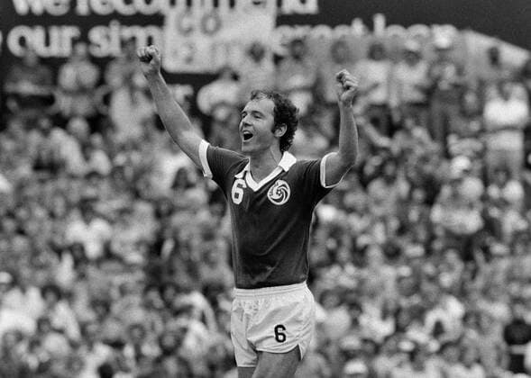Fussball NASL Saison 1976 1977 Soccer Bowl 1977 Cosmos New York - Seattle Sounders 28.08.1977 Franz BECKENBAUER (Cosmos) jubelt. xxNOxMODELxRELEASExx