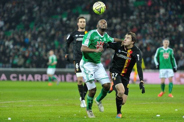 Kevin Theophile Catherine (saint etienne) vs Benjamin Boulenger (lens) FOOTBALL : Saint Etienne vs Lens - Ligue 1 - 06 02 2015 FredericChambert Panoramic 
