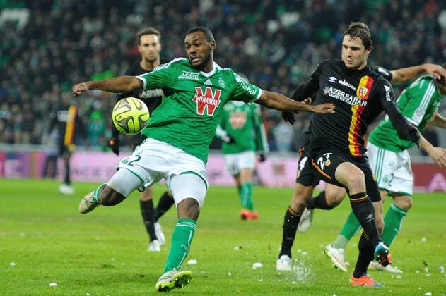 Kevin Theophile Catherine (saint etienne) vs Benjamin Boulenger (lens) FOOTBALL : Saint Etienne vs Lens - Ligue 1 - 06 02 2015 FredericChambert Panoramic 