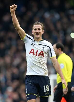 Tottenham s Harry Kane celebrates at the final whistle Barclays Premier League- Tottenham Hotspurs vs Arsenal - White Hart Lane - England - 7th February 2015 - Picture David Klein Sportimage EDITORIAL USE ONLY. No use with unauthorised audio, video, data, fixture lists, club league logos or live services. Online in-match use limited to 120 images, no video emulation. No use in betting, games or single club league player publications.