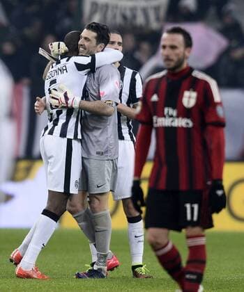 Db Torino 07 02 2015 Serie A, Juventus Turin vs AC Mailand: Schlussjubel Juventus 