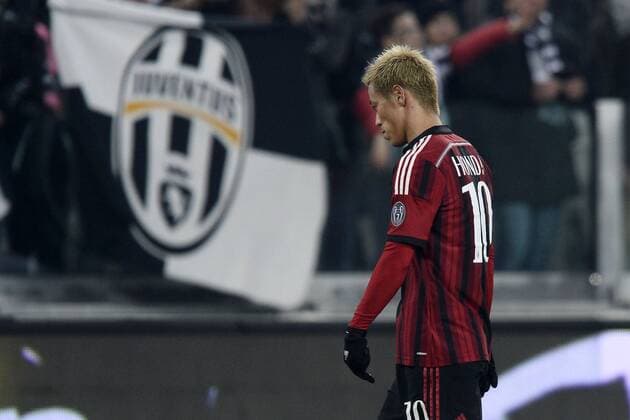 Db Torino 07 02 2015 Serie A, Juventus Turin vs AC Mailand: Enttäuschung Keisuke Honda 