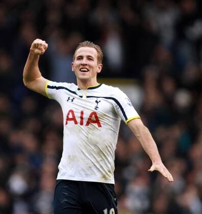 Tottenham Hotspur vs FC Arsenal . . London, UK . . 07.02.15 Harry Kane (TH) celebrates the victory at the end of the game. 