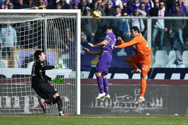 Davide Zappacosta Atalanta . Goal celebration Firenze 08-02-2015 Stadio Artemio Franchi, Football Calcio Serie A AC Florenz ACF Fiorentina vs Atalanta Bergamo andreaxstaccioli