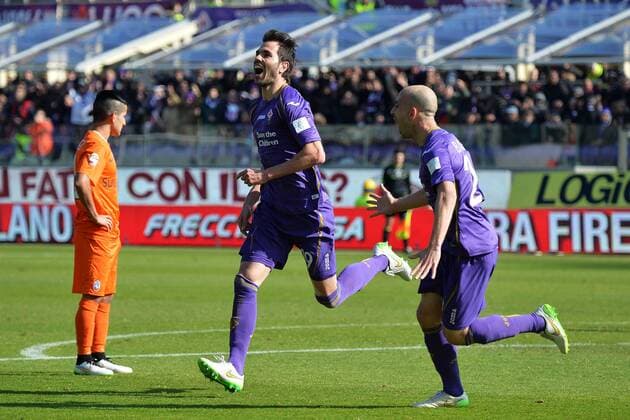 Jose Maria Basanta 1-1 Goal celebration Firenze 08-02-2015 Stadio Artemio Franchi, Football Calcio Serie A AC Florenz ACF Fiorentina vs Atalanta Bergamo andreaxstaccioli