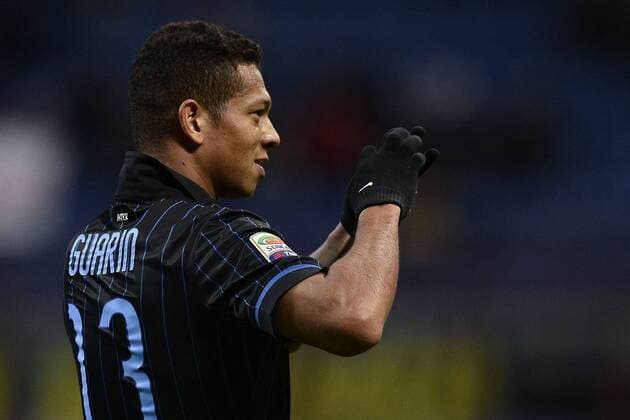Aktuell Fußball, Italien, Serie A, Inter Mailand - US Palermo Db Milano 08 02 2015 - campionato di calcio serie A Inter Mailand vs US Palermo: Fredy Guarin 