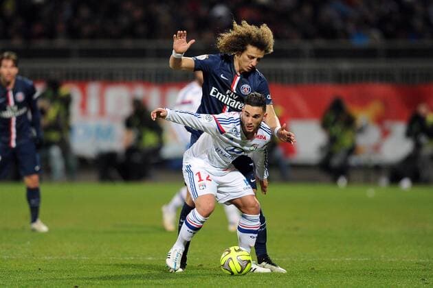 Jordan FERRI (lyo) - DAVID LUIZ (psg) FOOTBALL : Lyon vs Paris SG - Ligue 1 - 08 02 2015 FEP Panoramic 