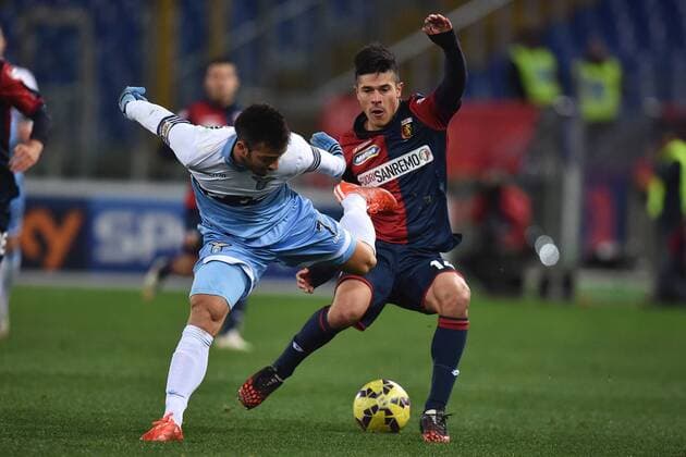 Felipe Anderson Lazio, Facundo Roncaglia Genoa Roma 09-02-2015 Stadio Olimpico, Football Calcio Serie A Lazio Rom vs CFC Genua 1893 FC andreaxstaccioli
