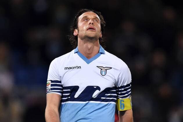 Stefano Mauri Lazio Dejection Roma 09-02-2015 Stadio Olimpico, Football Calcio Serie A Lazio Rom vs CFC Genua 1893 FC andreaxstaccioli