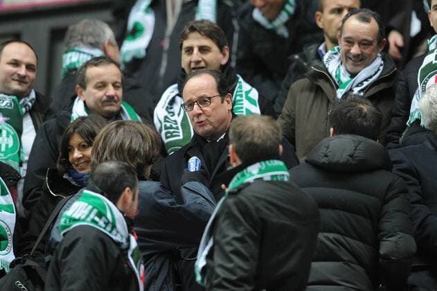 francois Hollande (president de la republique francaise) - Red Star Football Club 93 Paris vs AS St Etienne - Coupe de France - N.LeGouicFEP 