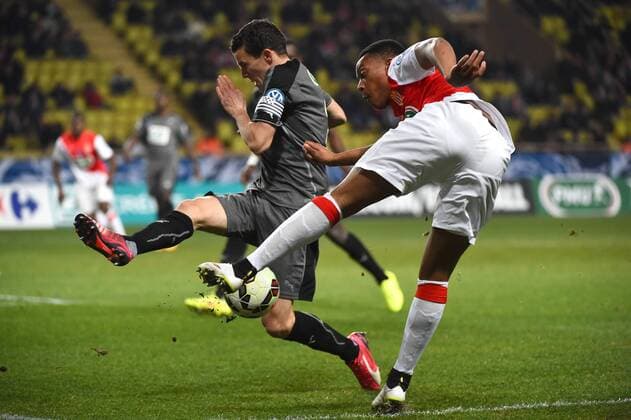 ROMAIN DANZE (ren) - ANTHONY MARTIAL (mon) FOOTBALL : Monaco vs Rennes - Coupe de France - 11 02 2015 FEP Panoramic 