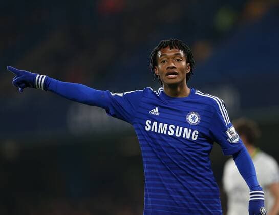 Chelsea s Juan Cuadrado in action Barclays Premier League- Chelsea vs Everton - Stamford Bridge - England - 11th February 2015 - Picture David Klein Sportimage EDITORIAL USE ONLY. No use with unauthorised audio, video, data, fixture lists, club league logos or live services. Online in-match use limited to 120 images, no video emulation. No use in betting, games or single club league player publications.