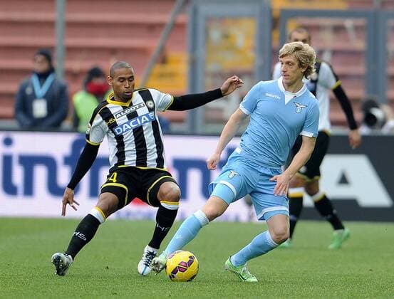 IPP20150215 Football - soccer: Serie A, Lazio Rom, Gabriel Moises Antunes Da Silva, Dusan Basta. xHOCHxZWEIx xItalyxPhotoxPressx 