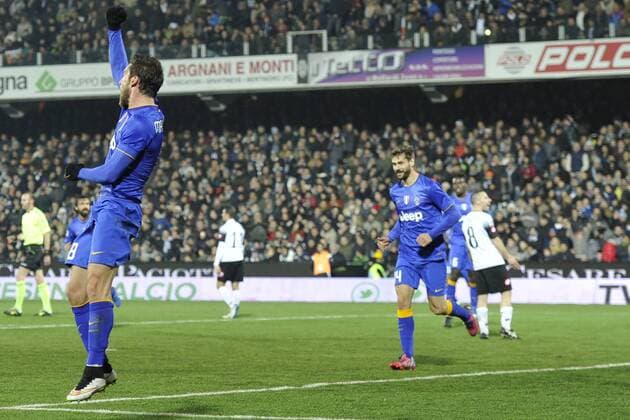 Serie A AC Cesena vs Juventus Turin: Torjubel Claudio Marchisio 