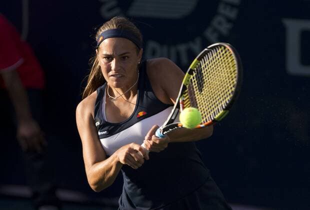 Monica Puig (PUR) Tennis - Dubai Tennis Championships 2015 - WTA Tennis Damen - - Dubai - - United Arab Emirates -