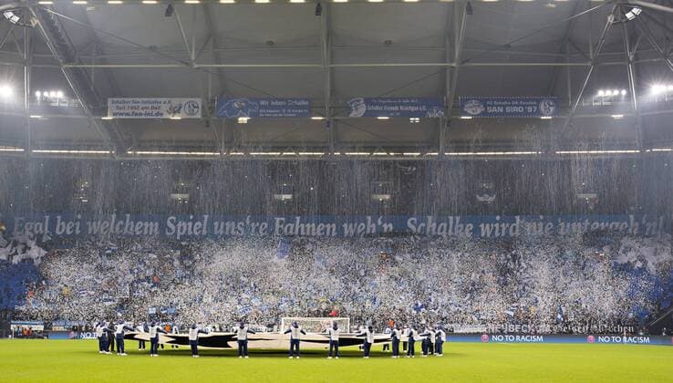 Gelsenkirchen, 18.02.2015, Veltins Arena, Fußball Choreographie Schalke FC Schalke 04 - Real Madrid
