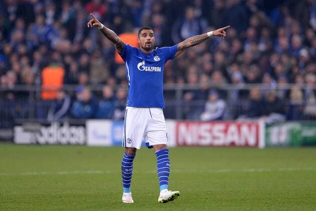 Fußball Champions League Achtelfinale Schalke 04 - Real Madrid am 18.02.2015 in der Veltins-Arena in Gelsenkirchen Kevin-Prince Boateng ( Schalke )