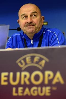 Stanislav Cherchesov head coach of FC Dinamo Moskva FOOTBALL : Dinamo Moscou - Conference de presse - 18 02 2015 PhotoNews Panoramic 