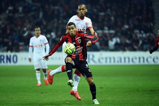 FABINHO (mon) - CARLOS EDUARDO (nic) FOOTBALL : Nice vs Monaco - Ligue 1 - 20 02 2015 FEP Panoramic 