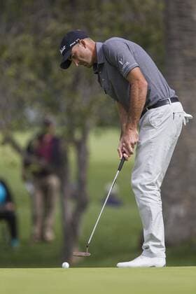 Feb. 20, 2015 - Los Angeles, California, U.S - Geoff Ogilvy of Australia plays in the second round of the Northern Trust Open PGA Golf Herren golf tournament at Riviera Country Club in Los Angeles on Friday, February 20, 2015. 2015 Northern Trust Open - ZUMAc68_