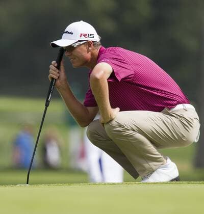 Feb. 20, 2015 - Los Angeles, California, U.S - John Senden of Australia plays in the second round of the Northern Trust Open PGA Golf Herren golf tournament at Riviera Country Club in Los Angeles on Friday, February 20, 2015. 2015 Northern Trust Open - ZUMAc68_