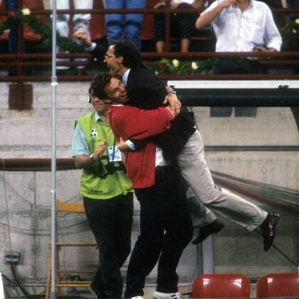 Teamchef Franz Beckenbauer und Co Trainer Holger Osieck (beide BR Deutschland)