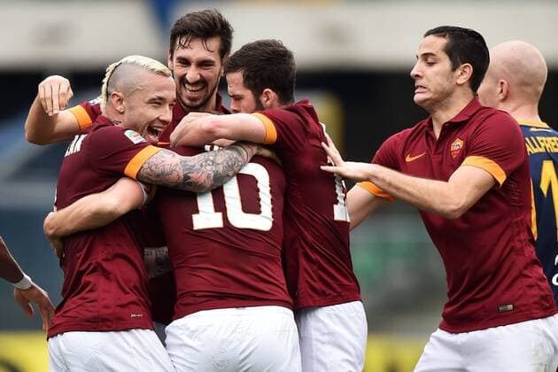 Francesco Totti Roma Goal celebration 22-02-2015 Football Calcio Serie A Hellas Verona - AS Roma - Foto AndreaxStaccioli Insidefoto andreaxstaccioli