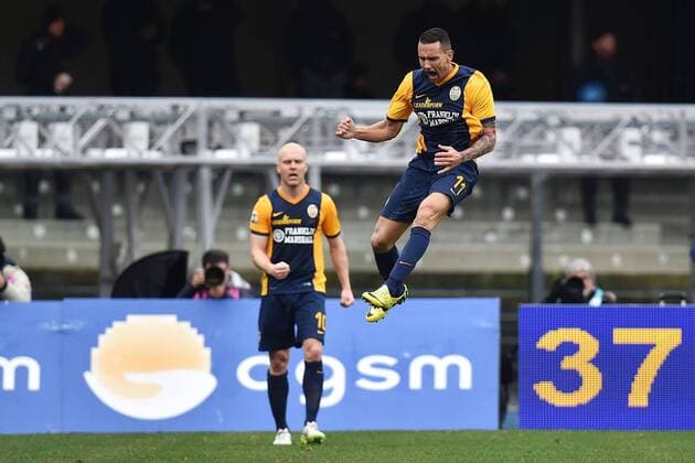 Bosko Jankovic Verona Goal celebration 22-02-2015 Football Calcio Serie A Hellas Verona - AS Roma - Foto AndreaxStaccioli Insidefoto andreaxstaccioli