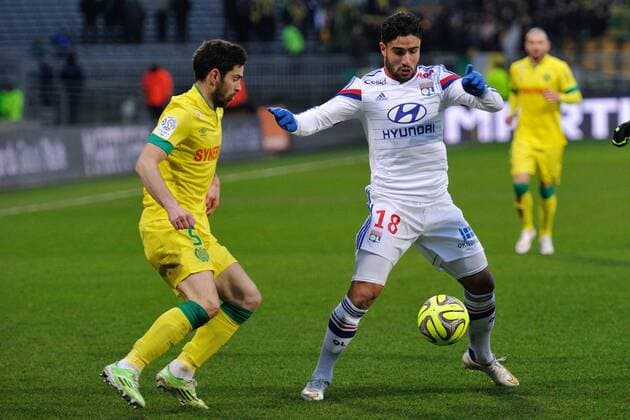 Nabil Fekir (lyon) vs Olivier Veigneau(nantes) FOOTBALL : Lyon vs Nantes - Ligue 1 - 22 02 2015 FredericChambert Panoramic 