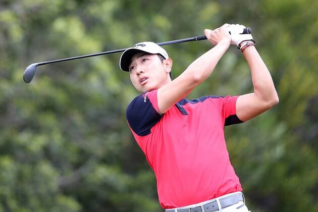 Feb. 22, 2015 - Pacific Palisades, CA, U.S. - February 22, 2015: Sang-Moon Bae during the final round of the Northern Trust Open. Played at Riviera Country Club, Pacific Palisades, CA. Michael Zito ESW CSM PGA Golf Herren Golf 2015: Northern Trust Open Final Round FEB 22 - ZUMAcs17