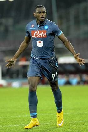 Feb. 23, 2015 - Naples, Italy - Duvan Zapata of SSC Napoli celebrates after scoring during the italian Serie A football match between SSC Napoli and UA Sassuolo Calcio at San Paolo Stadium on August 29, 2013 in Naples,Italy. SSC Napoli and UA Sassuolo Calcio - Serie A  - ZUMAn230