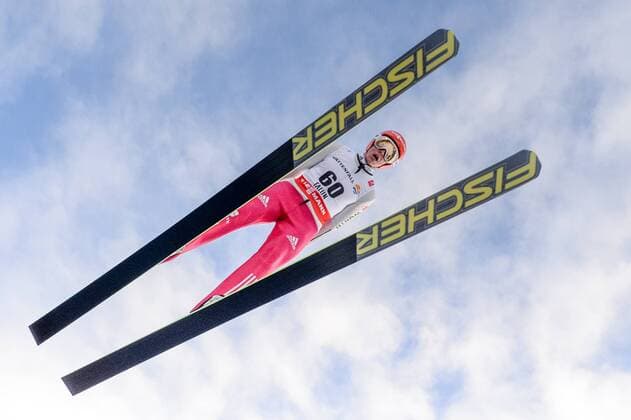 NORDIC SKIING - FIS Nordic WC Falun 2015 FALUN,SWEDEN,24.FEB.15 - NORDIC SKIING, NORDIC COMBINED, Ski jumping Skispringen Ski nordisch - FIS Nordic World Ski Championships, large hill, training. Image shows Eric Frenzel (GER).